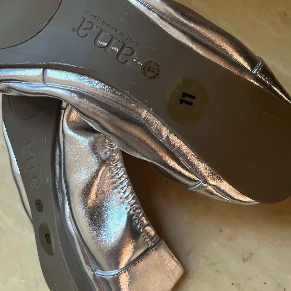 ANA silver ballet slippers